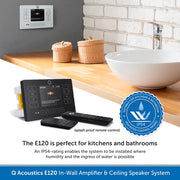 Q Acoustics E120 Installed Wireless HiFi System, Bluetooth Streaming, DAB Radio
