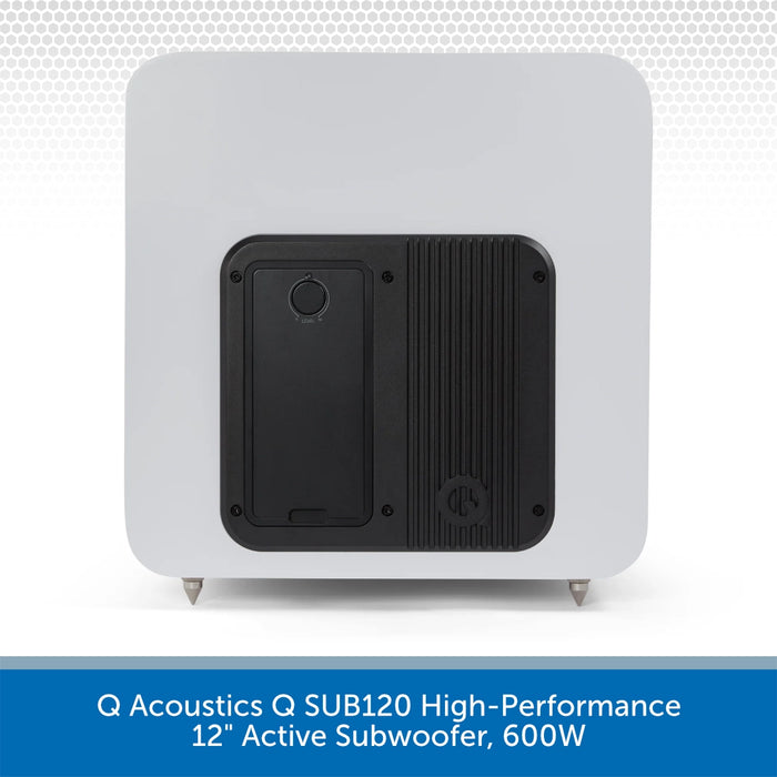 Q Acoustics Q SUB120 high-performance 12" active subwoofer on a white background