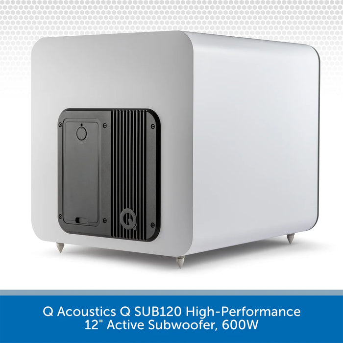 Q Acoustics Q SUB120 high-performance 12" active subwoofer on a white background