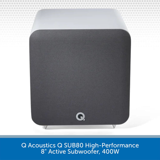 Q Acoustics Q SUB80 high-performance 8" active subwoofer on a white background