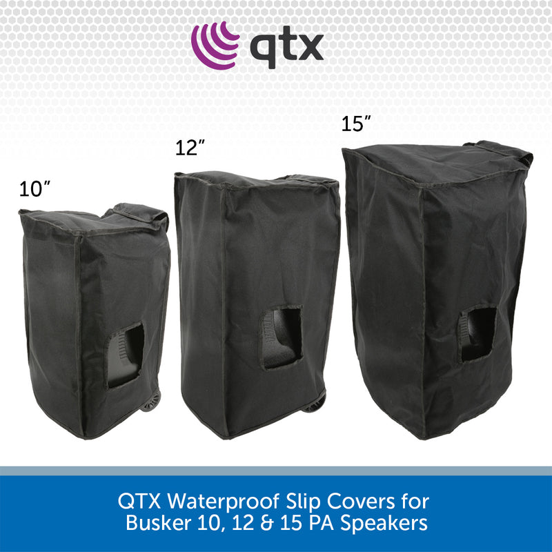 QTX Waterproof Slip Covers for Busker 10, 12 & 15 PA Speakers