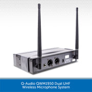 Q-Audio QWM1950 Dual UHF Wireless Microphone System