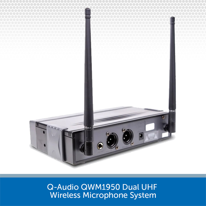 Q-Audio QWM1950 Dual UHF Wireless Microphone System