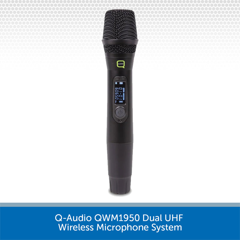 Q-Audio QWM1950 Dual UHF Wireless Microphone System