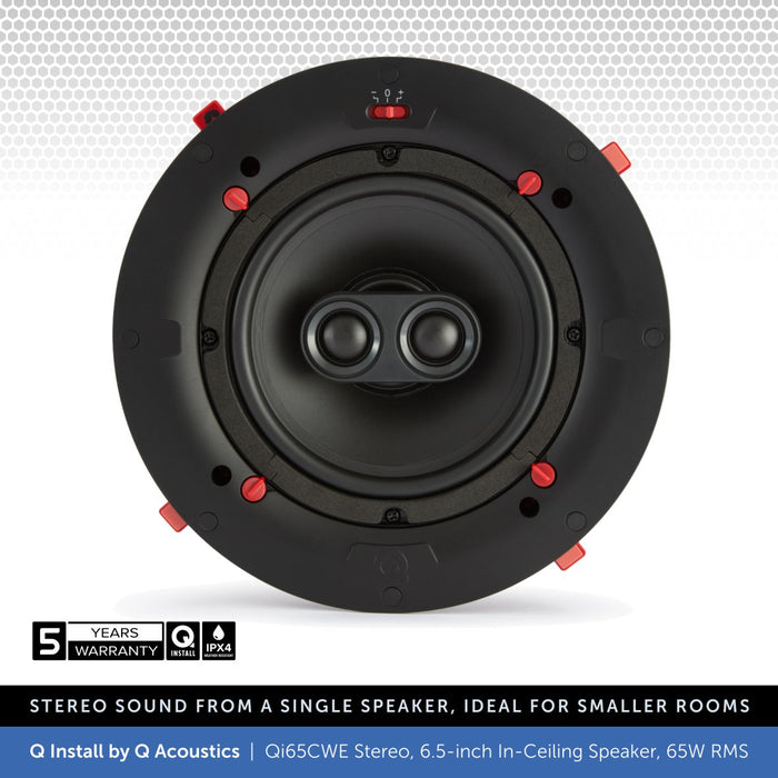 Q Install Qi65CWE Stereo IPX4 Ceiling Speaker&nbsp;