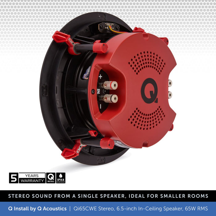 Q Install Qi65CWE Stereo IPX4 Ceiling Speaker&nbsp;