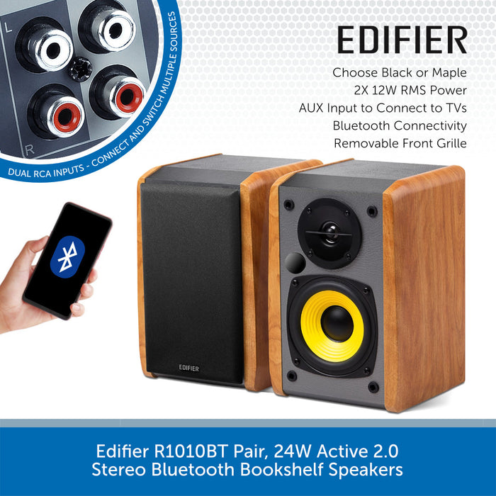 Edifier R1010BT Altoparlanti attivi da scaffale 2.0, Bluetooth v5.1 Edifier R1010BT Altoparlanti attivi da scaffale 2.0, Bluetooth v5.1