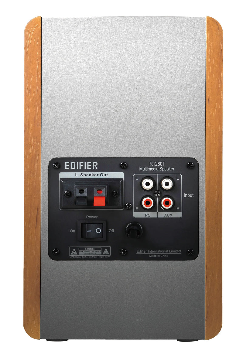 Edifier R1280T Active Bookshelf Speakers with Remote - Pair - Black, Brown or White