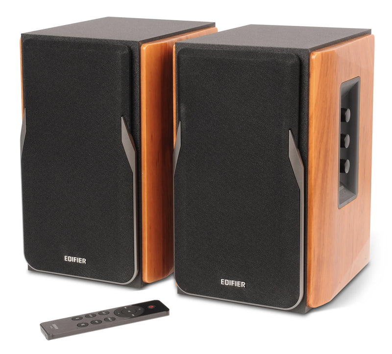 Edifier R1380DB Professional Active Bluetooth Bookshelf Speakers with Remote - Pair - Brown