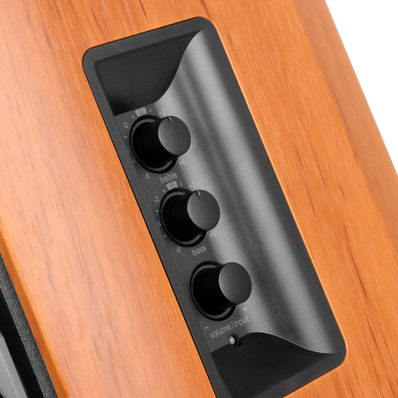 Edifier R1380DB Professional Active Bluetooth Bookshelf Speakers with Remote - Pair - Brown