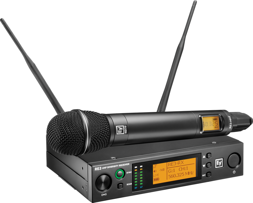 Electro-Voice RE3-ND76 Wireless Handheld Microphone System CH70 (823-865MHz)