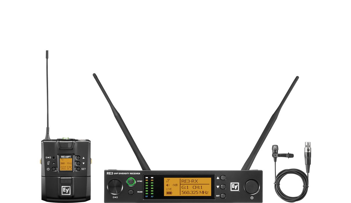 Electro-Voice RE3-BPCL Wireless Beltpack / Lavalier Microphone System CH70 (823–865 MHz)