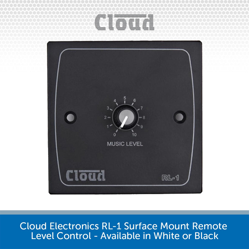 Cloud Electronics RL-1M Surface Mount Remote Level Control - Available in White or Black
