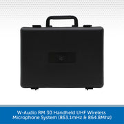 W-Audio RM 30 Handheld UHF Wireless Microphone System (863.1mHz & 864.8Mhz)