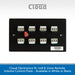 Cloud Electronics RL-1x8 8-Zone Remote Volume Control Plate - Available in White or Black