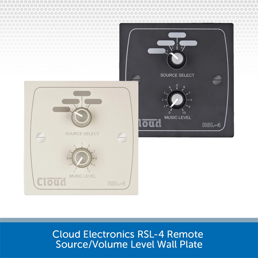 Cloud Electronics RSL-4 Remote Source/Volume Level Wall Plate