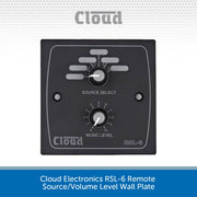 Cloud Electronics RSL-6 Remote Source/Volume Level Wall Plate