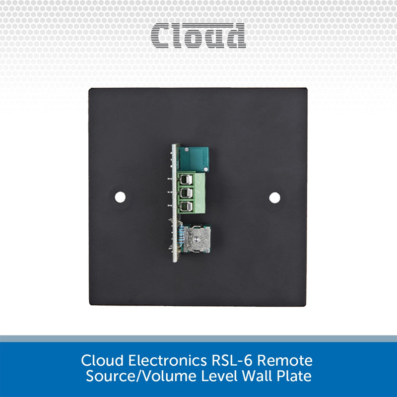 Cloud Electronics RSL-6 Remote Source/Volume Level Wall Plate