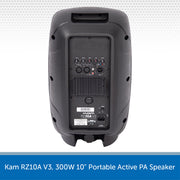 Kam RZ10A V3, 300W 10" Portable Active PA Speaker