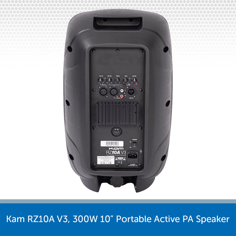Kam RZ10A V3, 300W 10" Portable Active PA Speaker