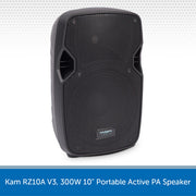 Kam RZ10A V3, 300W 10" Portable Active PA Speaker