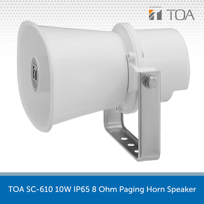 TOA SC-610 10W IP65 8 Ohm Paging Horn Speaker