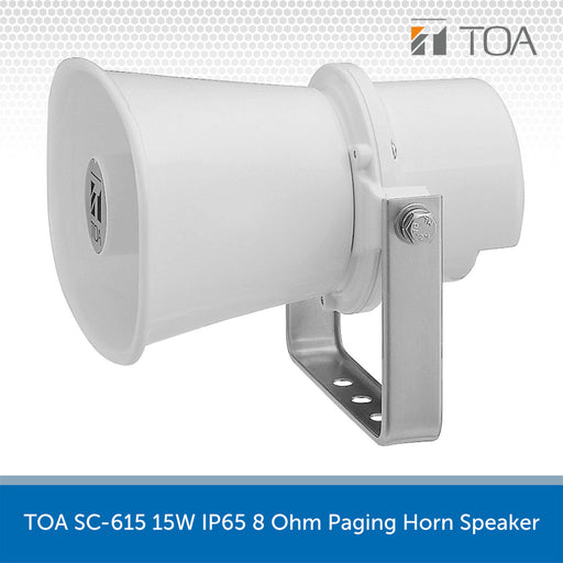 TOA SC-615 15W IP65 8 Ohm Paging Horn Speaker