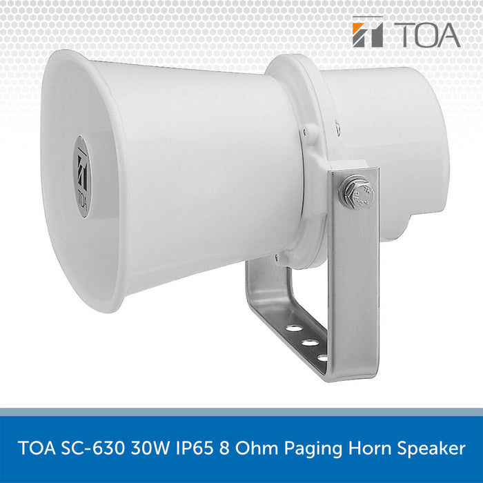 TOA SC-630 30W IP65 8 Ohm Paging Horn Speaker