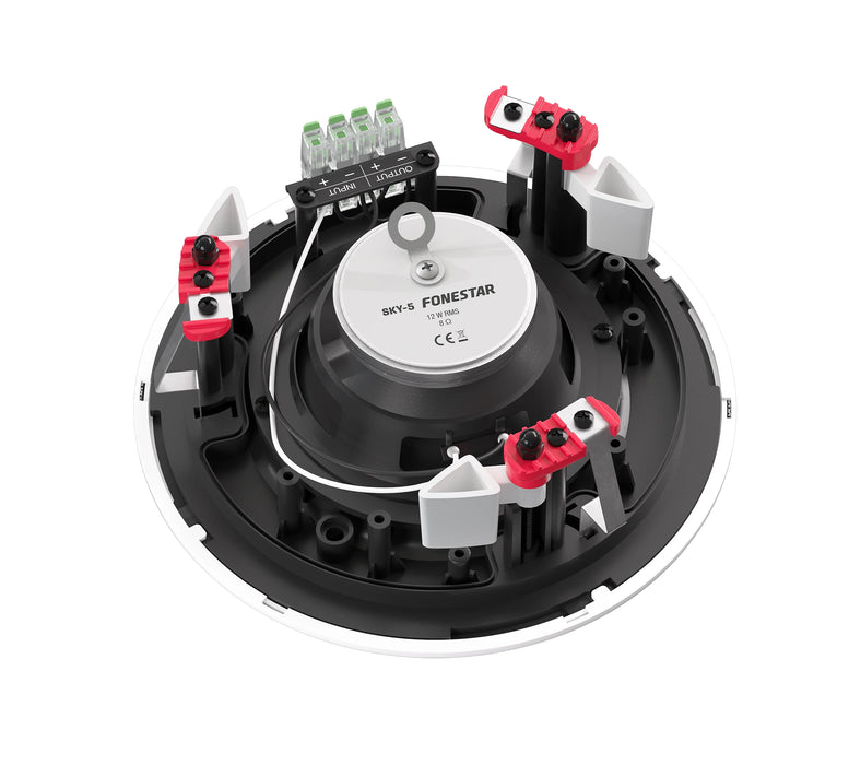Fonestar SKY-5 5" Ceiling Speaker, 12W/8Ω, IP44 Rated – Black or White