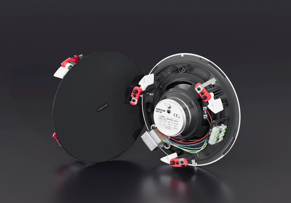 Fonestar SKY-6T 6" Ceiling Speaker, 15W/100V, IP44 Rated – Black or White