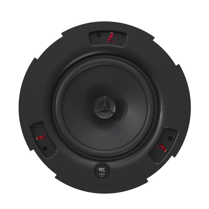 Fonestar SKY-8-DOME 8" Ceiling Speaker, 30W/8Ω, IP65 Rated – Black or White