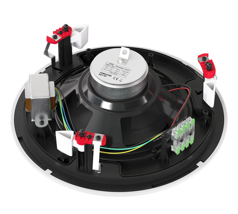 Fonestar SKY-8T 8" Ceiling Speaker, 20W/100V, IP44 Rated – Black or White