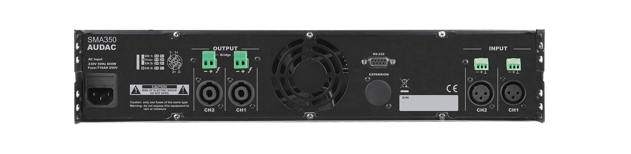 AUDAC SMA350 - WaveDynamics™ 2 x 350W Dual-Channel Power Amplifier 4-8Ω