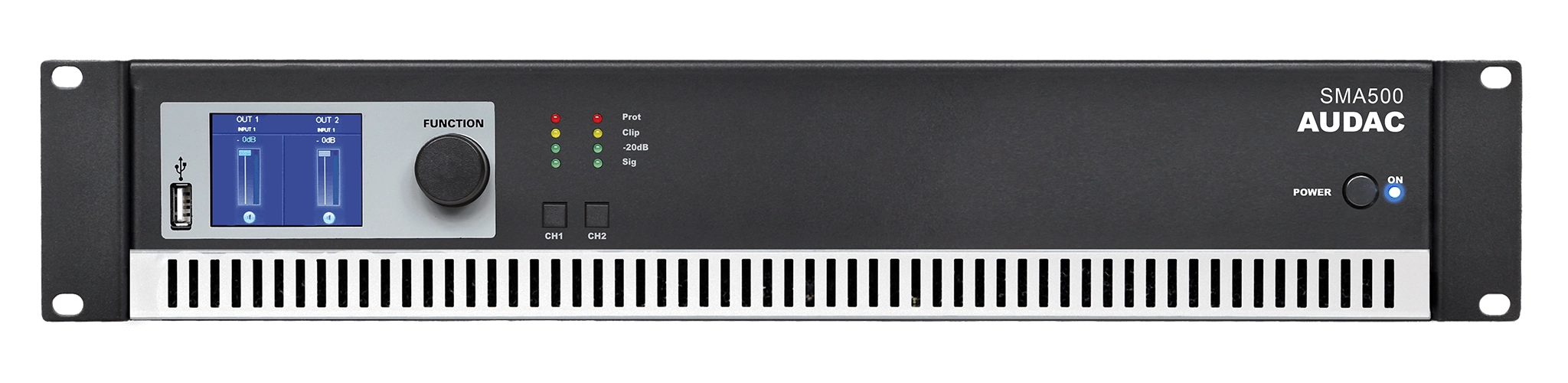 AUDAC SMA500 - WaveDynamics™ 2 x 500W Dual-Channel Power Amplifier 4-8Ω