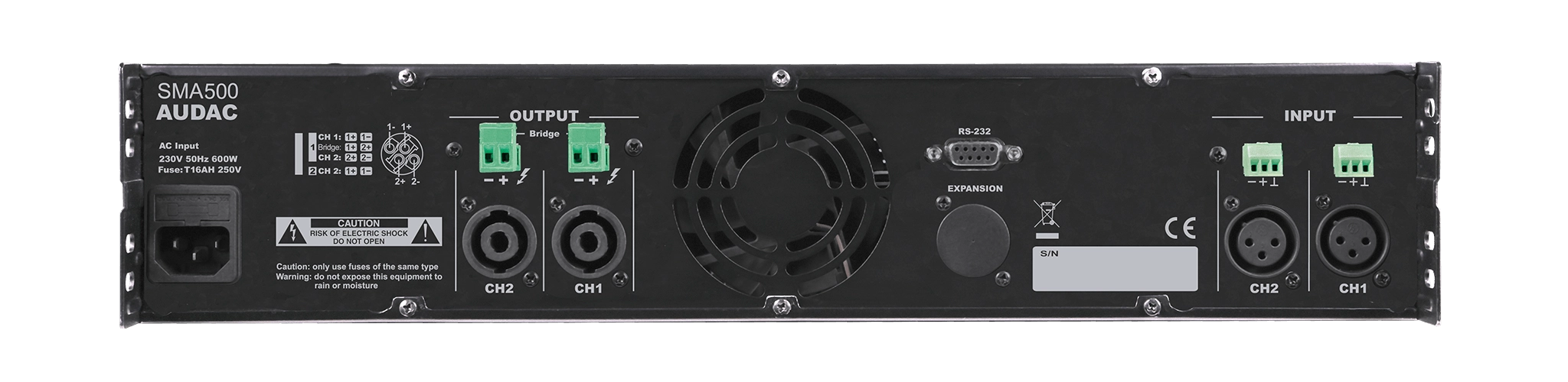 AUDAC SMA500 - WaveDynamics™ 2 x 500W Dual-Channel Power Amplifier 4-8Ω