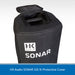 Black protective cover for HK Audio SONAR 110 Xi with brand logo on a white background