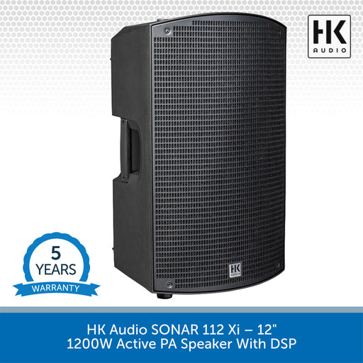 HK Audio SONAR 112 Xi active PA speaker with DSP on a white background