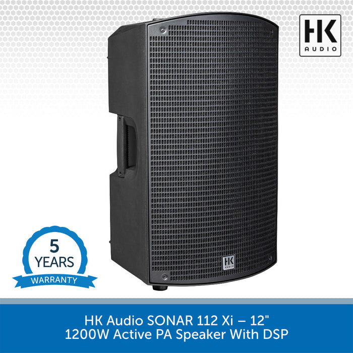 HK Audio SONAR 112 Xi active PA speaker with DSP on a white background