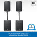 HK Audio SONAR 115 Speaker & Subwoofer Bundle with warranty badge on a white background