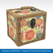 Steepletone SRB 07SGL 7" Singles LP Vinyl Record Storage Case