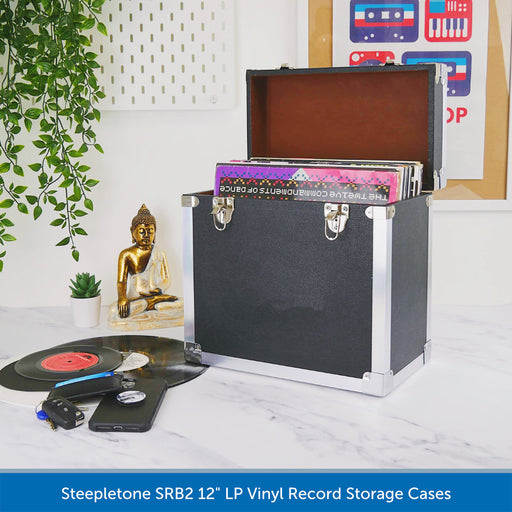 Steepletone SRB2 12" LP Vinyl Record Storage Case