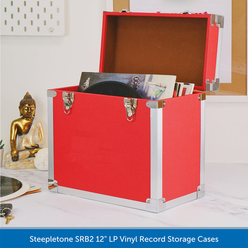 Steepletone SRB2 12" LP Vinyl Record Storage Case
