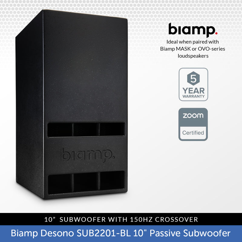 Biamp Desono SUB2201-BL 10" Passive Subwoofer
