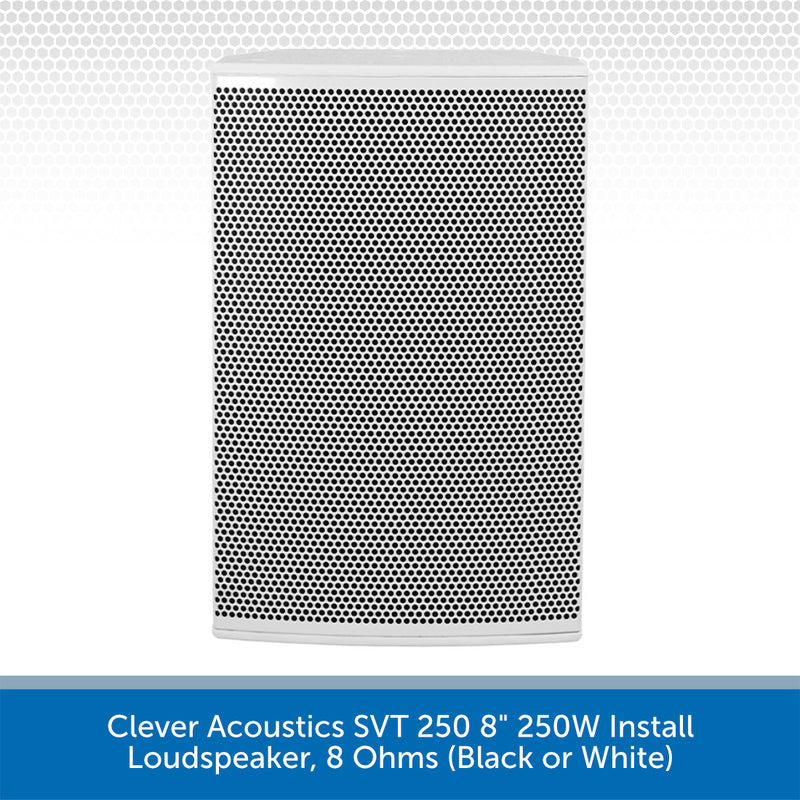 Clever Acoustics SVT 250 10" 250W Install Loudspeaker White Front