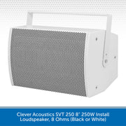 Clever Acoustics SVT 250 10" 250W Install Loudspeaker White Front Bracket
