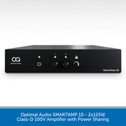 Optimal Audio SMARTAMP 10 - 2x125W Class-D 100V Amplifier with Power Sharing