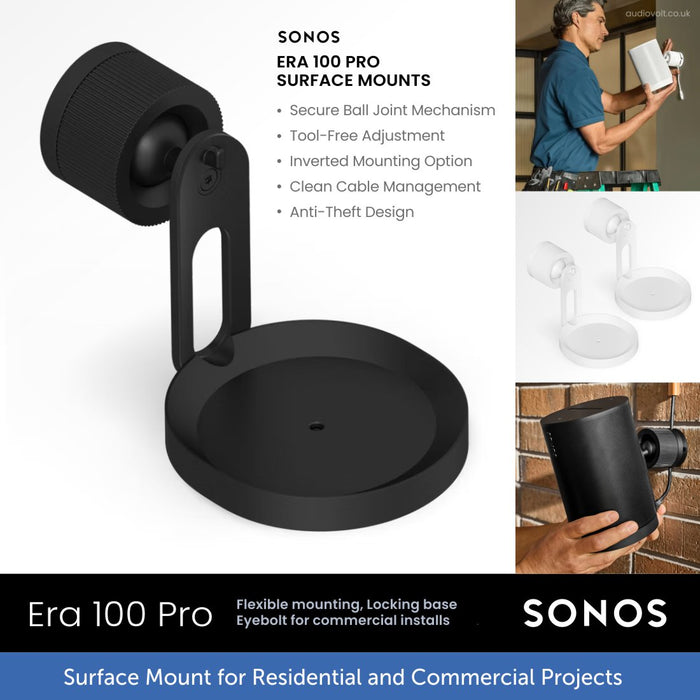 Sonos Era 100 Pro Surface Mount Wall Brackets