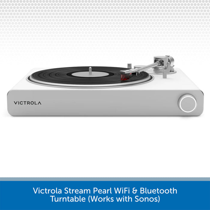 Victrola Stream Pearl WiFi & Bluetooth Turntable (Works with Sonos)