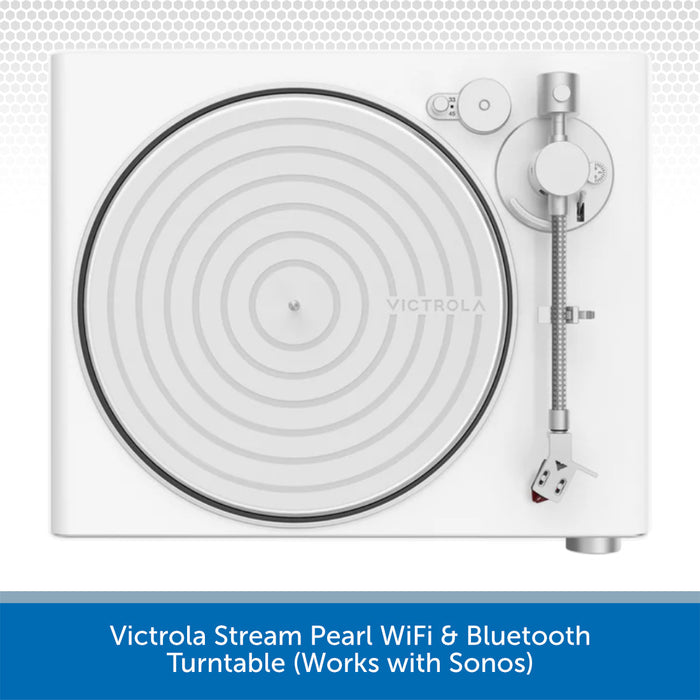Victrola Stream Pearl WiFi & Bluetooth Turntable (Works with Sonos)