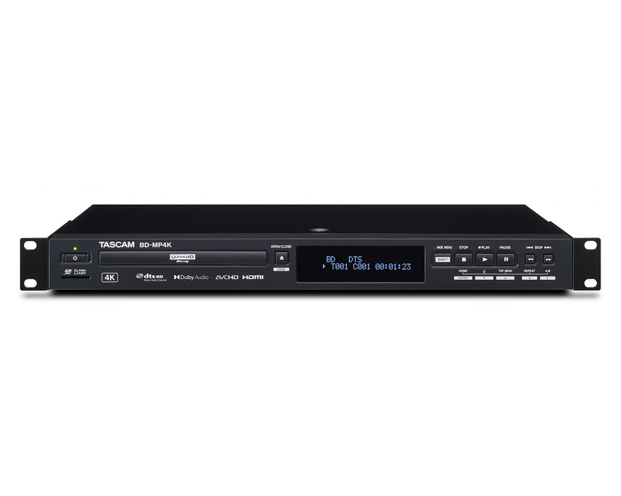Tascam BD-MP4K Professional 4K UHD Blu-Ray & Multimedia Player